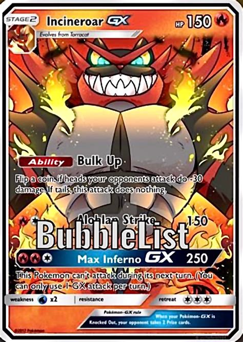 mega incineroar pokemon card.